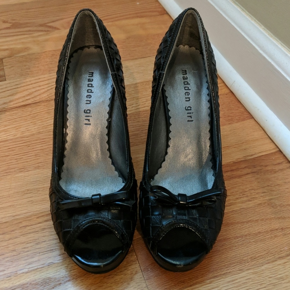 Madden Girl Lowla Black Heels